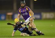 24 October 2014; Jude Sweeney, Kilmacud Crokes, in action against Alan O'Beirne, St Judes. Dublin County Senior Hurling Championship Final, St Judes v Kilmacud Crokes, Parnell Park, Dublin. Picture credit: Pat Murphy / SPORTSFILE