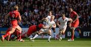 25 October 2014; Stuart Olding, Ulster, is tackled by Mathieu Bastareaud, RC Toulon. European Rugby Champions Cup 2014/15, Pool 3, Round 2, Ulster v RC Toulon, Kingspan Stadium, Ravenhill Park, Belfast, Co. Antrim. Picture credit: Oliver McVeigh / SPORTSFILE