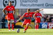 25 October 2014; Leigh Halfpenny, RC Toulon, kicks a penalty. European Rugby Champions Cup 2014/15, Pool 3, Round 2, Ulster v RC Toulon, Kingspan Stadium, Ravenhill Park, Belfast, Co. Antrim. Picture credit: Ramsey Cardy / SPORTSFILE