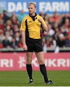 25 October 2014; Referee Wayne Barnes. European Rugby Champions Cup 2014/15, Pool 3, Round 2, Ulster v RC Toulon, Kingspan Stadium, Ravenhill Park, Belfast, Co. Antrim. Picture credit: Oliver McVeigh / SPORTSFILE