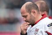 25 October 2014; Ulster captain Rory Best leaves the field dejected after the game. European Rugby Champions Cup 2014/15, Pool 3, Round 2, Ulster v RC Toulon, Kingspan Stadium, Ravenhill Park, Belfast, Co. Antrim. Picture credit: Ramsey Cardy / SPORTSFILE