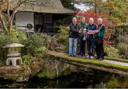 25 October 2014; The AIB Leinster GAA Club Championship was launched today, hosted by Irish National Stud and Gardens. Pictured at the launch are members of Kilcormac/Killoughey GAA Club, Co. Offaly, from left, Brendan Mahon, Dan Currams, Danny Owens and Jim Gorman. Irish National Stud and Japanese Gardens, Tully, Co. Kildare. Picture credit: Pat Murphy / SPORTSFILE