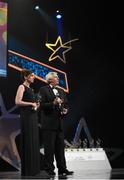 24 October 2014; MC's Joanne Canwell and Michael Lyster during the 2014 GAA GPA All-Star Awards, sponsored by Opel. Convention Centre, Dublin. Picture credit: Brendan Moran / SPORTSFILE