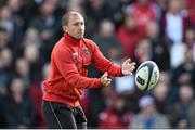 25 October 2014; RC Toulon backs coach Pierre Mignoni. European Rugby Champions Cup 2014/15, Pool 3, Round 2, Ulster v RC Toulon, Kingspan Stadium, Ravenhill Park, Belfast, Co. Antrim. Picture credit: Ramsey Cardy / SPORTSFILE