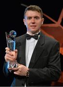 24 October 2014; Down hurler Conor Woods with his Christy Ring Champions 15 Award at the 2014 GAA GPA All-Star Awards, sponsored by Opel. Convention Centre, Dublin. Picture credit: Brendan Moran / SPORTSFILE