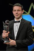 24 October 2014; Armagh hurler Stephen Renaghan with his Christy Ring Champions 15 Award at the 2014 GAA GPA All-Star Awards, sponsored by Opel. Convention Centre, Dublin. Picture credit: Brendan Moran / SPORTSFILE