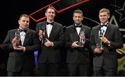 24 October 2014; Fermanagh players, from left, Mark Curry, Mark Slevin, Eoin Morrissey and Francis McBrien, with their Lory Meagher Champions 15 Awards at the 2014 GAA GPA All-Star Awards, sponsored by Opel. Not in attendance was Martin Coyle. Convention Centre, Dublin. Picture credit: Brendan Moran / SPORTSFILE