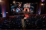 24 October 2014; The 2014 GAA GPA Hurling and Football teams on stage during the 2014 GAA GPA All-Star Awards, sponsored by Opel. Convention Centre, Dublin. Picture credit: Brendan Moran / SPORTSFILE