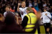 24 October 2014; Chris Shields, Dundalk, celebrates at the final whistle. SSE Airtricity League Premier Division, Dundalk v Cork City, Oriel Park, Dundalk, Co. Louth. Picture credit: Ramsey Cardy / SPORTSFILE