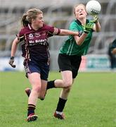 24 April 2007; Sarah Conneally, Dunmore Community School, Galway, in action against Claire McDonald, Loreto Grammar, Omagh, Tyrone. Pat the Baker Post Primary Schools All-Ireland Junior B Finals, Dunmore Community School, Galway v Loreto Grammar, Omagh, Tyrone, Kingspan Breffni Park, Co. Cavan. Picture credit: Oliver McVeigh / SPORTSFILE