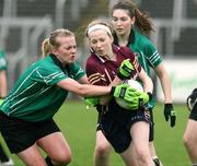 24 April 2007; Nicola Quinn, Loreto Grammar, Omagh, Tyrone, in action against Louise Redington, Dunmore Community School, Galway. Pat the Baker Post Primary Schools All-Ireland Junior B Finals, Dunmore Community School, Galway v Loreto Grammar, Omagh, Tyrone, Kingspan Breffni Park, Co. Cavan. Picture credit: Oliver McVeigh / SPORTSFILE