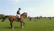 27 April 2007; Lt Stephen McGuire watches a Bicycle Polo match from his mount. International Bicycle Polo Tournament, North Atlantic Cup, Phoenix Park, Dublin. Picture credit: Brian Lawless / SPORTSFILE