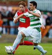 27 April 2007; Jamie Duffy, Shamrock Rovers, in action against Stephen Paisley, St. Patrick’s Athletic. eircom League Premier Division, St. Patrick’s Athletic v Shamrock Rovers, Richmond Park, Dublin. Picture credit: David Maher / SPORTSFILE