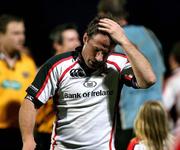 27 April 2007; Ulster's David Humphreys leaves the field dejected after the final whistle. Magners League, Ulster v Glasgow Warriors, Ravenhill Park, Belfast, Co. Antrim. Picture credit: Oliver McVeigh / SPORTSFILE