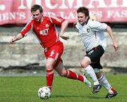 28 April 2007; Chris Morgan, Glentoran, in action against, Henry McStay, Portadown. Carnegie Premier League, Portadown v Glentoran, Shamrock Park, Portadown, Co. Armagh. Picture credit; Russell Pritchard / SPORTSFILE