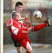 28 April 2007; Gary McCutcheon, Portadown, in action against Jamie Marsh, Glentoran. Carnegie Premier League, Portadown v Glentoran, Shamrock Park, Portadown, Co. Armagh. Picture credit; Russell Pritchard / SPORTSFILE