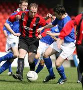 28 April 2007; Davy Larmour, Crusaders, in action against Michael Gault, Linfield. Carnegie Premier League, Linfield v Crusaders, Windsor Park, Belfast, Co. Antrim. Picture credit; Oliver McVeigh / SPORTSFILE