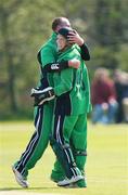 29 April 2007; John Mooney, Ireland, celebrate with Niall O'Brien. Allianz ECB Friends Provident One Day Trophy, Ireland v Kent, Stormont, Belfast, Co. Antrim. Picture credit: Russell Pritchard / SPORTSFILE