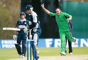 29 April 2007; Trent Johnston, Ireland, celebrates bowling out R.Mclaren, Kent. Allianz ECB Friends Provident One Day Trophy, Ireland v Kent, Stormont, Belfast, Co. Antrim. Picture credit: Russell Pritchard / SPORTSFILE