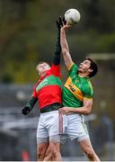 26 October 2014; Brendan Murphy, Rathvilly, in action against Theo Smith, Rathnew. AIB Leinster GAA Football Senior Club Championship, First Round, Rathnew v Rathvilly, County Grounds, Aughrim, Co. Wicklow. Photo by Sportsfile
