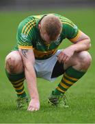 26 October 2014; A dejected Jim Bob Leonard, Rathvilly, after the game. AIB Leinster GAA Football Senior Club Championship, First Round, Rathnew v Rathvilly, County Grounds, Aughrim, Co. Wicklow. Photo by Sportsfile