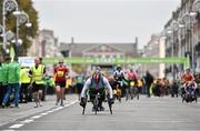 27 October 2014; Turlough Cotter, Ireland, makes his way up Fitzwilliam Place at the start of the SSE Airtricity Dublin Marathon 2014. Fitzwilliam Place, Dublin. Picture credit: Ramsey Cardy / SPORTSFILE