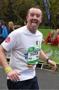 27 October 2014; Jackie Cahill, from Portlaoise, Co. Laois, on his way to finishing the SSE Airtricity Dublin Marathon 2014. Merrion Square, Dublin. Picture credit: Ray McManus / SPORTSFILE