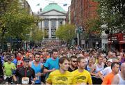 27 October 2014; Participants make their way down Parliament Street during the SSE Airtricity Dublin Marathon 2014. Picture credit: Cody Glenn / SPORTSFILE