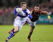 27 October 2014; Tomas Quinn, St Vincent’s, in action against David Kelly, St Oliver Plunketts Eogha Ruadh. Dublin County Senior Football Championship Final, St Oliver Plunketts Eogha Rua v St Vincent's. Parnell Park, Dublin. Picture credit: Stephen McCarthy / SPORTSFILE