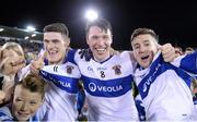 27 October 2014; St Vincent's players, from left, Diarmuid Connolly, Eamon Fennell and Hugh Gill  celebrate after the game. Dublin County Senior Football Championship Final, St Oliver Plunketts Eogha Rua v St Vincent's. Parnell Park, Dublin. Picture credit: Stephen McCarthy / SPORTSFILE