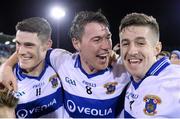 27 October 2014; Vincent's players, from left, Diarmuid Connolly, Eamon Fennell and Hugh Gill celebrate after the game. Dublin County Senior Football Championship Final, St Oliver Plunketts Eogha Rua v St Vincent's. Parnell Park, Dublin. Picture credit: Stephen McCarthy / SPORTSFILE