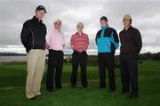 25 April 2007; Irish European Challenge Professional golfers, from left, Michael Hoey, Colm Moriarty, Justin Kehoe, Michael McGeady and Tim Rice, at the launch of the Challenge of Ireland by the European Challenge Tours. Glasson Golf Hotel & Country Club, Glasson, Athlone, Co. Westmeath. Picture credit: David Maher / SPORTSFILE