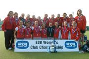 29 April 2007; The Pegasus team celebrate with the cup. The 2007 ESB Women's Club Championships Final, Hermes v Pegasus, The National Hockey Stadium, University College Dublin, Belfield, Dublin. Picture credit: Pat Murphy / SPORTSFILE