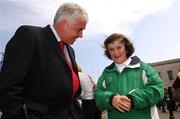 29 April 2007; Team Ireland athlete Marie Fitzgerald, aged 10, from Leighlinbridge, Co Carlow, with Cathal Magee, Managing Director eircom, at the Team Ireland announcement for the 2007 Special Olympics World Summer Games. The World Summer Games will be held in The People's Republic of China, in the city of Shanghai from the 2nd October to the 11th October 2007. RDS, Dublin. Picture credit: David Maher / SPORTSFILE
