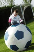 30 April 2007; Pictured at the launch of the 2007 Danone Nations Cup is 1 year old Alice Brannigan from Dublin. The national finals are due to take place here at the AUL Complex, Clonshaugh, Dublin on the 27th May 2007. AUL Complex, Clonshaugh, Dublin. Picture credit: David Maher/ SPORTSFILE