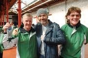 29 April 2007; Joseph Walsh, Castlecomer, Co. Kilkenny, and Antoinette Campbell, Dundalk, Co. Louth, with comedian Tommy Tiernan at the Team Ireland announcement for the 2007 Special Olympics World Summer Games. The World Summer Games will be held in The People's Republic of China, in the city of Shanghai from the 2nd October to the 11th October 2007. RDS, Dublin. Photo by Sportsfile