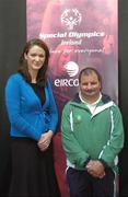 29 April 2007; Carol McMahon, left, eircom Sponsorship manager with Kildare's Paddy Dinnegan at the Team Ireland announcement for the 2007 Special Olympics World Summer Games. The World Summer Games will be held in The People's Republic of China, in the city of Shanghai from the 2nd October to the 11th October 2007. RDS, Dublin. Picture credit: Ray Lohan / SPORTSFILE