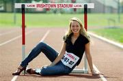 30 April 2007; Model Kate O'Neill at the launch of the SPAR Mile Challenge, which she will participate in the event. Irishtown Stadium, Ringsend, Dublin. Picture credit: David Maher /  SPORTSFILE