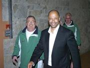 29 April 2007; Former Republic of Ireland International Paul McGrath makes his way to the stage at the Team Ireland announcement for the 2007 Special Olympics World Summer Games. The World Summer Games will be held in The People's Republic of China, in the city of Shanghai from the 2nd October to the 11th October 2007. RDS, Dublin. Picture credit: Ray Lohan / SPORTSFILE  *** Local Caption ***