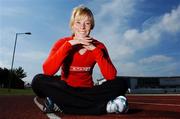 30 April 2007; Derval O’Rourke, World Indoor Champion, at the launch of the SPAR Mile Challenge. Irishtown Stadium, Ringsend, Dublin. Picture credit: David Maher /  SPORTSFILE