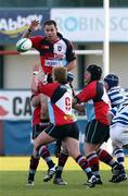 4 May 2007; Andy Ward, Belfast Harlequins, distributes possession from the line-out. First Trust Senior Cup Final, Dungannon v Belfast Harlequins, Ravenhill Park, Belfast, Co. Antrim. Picture credit: Oliver McVeigh / SPORTSFILE