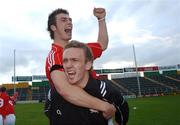 5 May 2007; Cork players celebrate at the end of the game after victory over Laois. Cadbury All-Ireland U21 Football Final, Cork v Laois, Semple Stadium, Thurles. Photo by Sportsfile