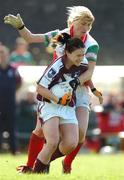 6 May 2007; Michelle Burke, Galway, in action against Cora Staunton, Mayo. Suzuki Ladies NFL Division 1 Final, Mayo v Galway, Dr Hyde Park, Roscommon. Photo by Sportsfile