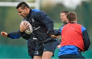 28 October 2014; Leinster's Ben Te'o, left, and Gavin Thornbury during squad training ahead of their Guinness PRO12, Round 7, game against Edinburgh on Friday. Leinster Rugby Squad Training, Rosemount, Belfield, UCD, Dublin. Picture credit: Ramsey Cardy / SPORTSFILE