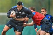 28 October 2014; Leinster's Ben Te'o, left, and Brendan Macken during squad training ahead of their Guinness PRO12, Round 7, game against Edinburgh on Friday. Leinster Rugby Squad Training, Rosemount, Belfield, UCD, Dublin. Picture credit: Ramsey Cardy / SPORTSFILE