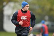 28 October 2014; Leinster's Steve Crosbie during squad training ahead of their Guinness PRO12 Round 7 game against Edinburgh on Friday. Leinster Rugby Squad Training, Rosemount, Belfield, UCD, Dublin. Picture credit: Ramsey Cardy / SPORTSFILE