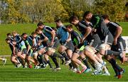 28 October 2014; Munster players in action during squad training ahead of their Guinness PRO12 Round 7 game against Cardiff Blues on Saturday. Munster Rugby Squad Training, University of Limerick, Limerick. Picture credit: Diarmuid Greene / SPORTSFILE