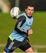 28 October 2014; Munster's JJ Hanrahan in action during squad training ahead of their Guinness PRO12 Round 7 game against Cardiff Blues on Saturday. Munster Rugby Squad Training, University of Limerick, Limerick. Picture credit: Diarmuid Greene / SPORTSFILE