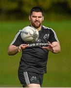 28 October 2014; Munster's Kevin O'Byrne in action during squad training ahead of their Guinness PRO12 Round 7 game against Cardiff Blues on Saturday. Munster Rugby Squad Training, University of Limerick, Limerick. Picture credit: Diarmuid Greene / SPORTSFILE
