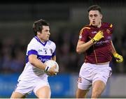 27 October 2014; Brendan Egan, St Vincent’s, in action against Conor Walsh, St Oliver Plunketts Eogha Ruadh. Dublin County Senior Football Championship Final, St Oliver Plunketts Eogha Rua v St Vincent's. Parnell Park, Dublin. Picture credit: Stephen McCarthy / SPORTSFILE